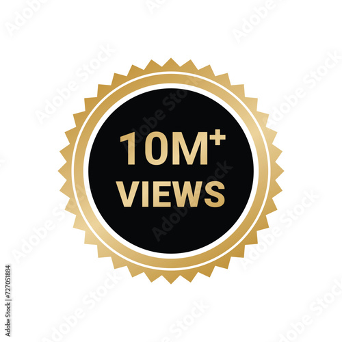10 Million+ Views Vectors
