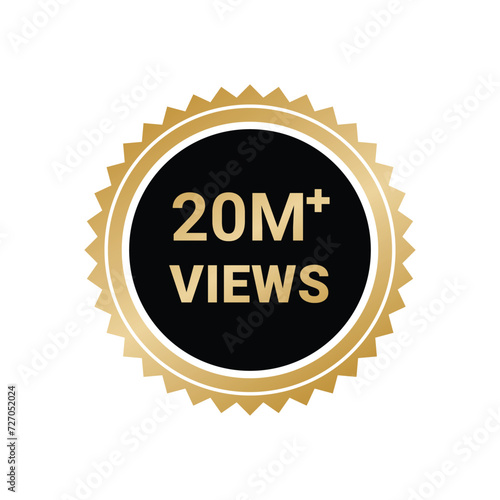 20 Million+ Views Vectors