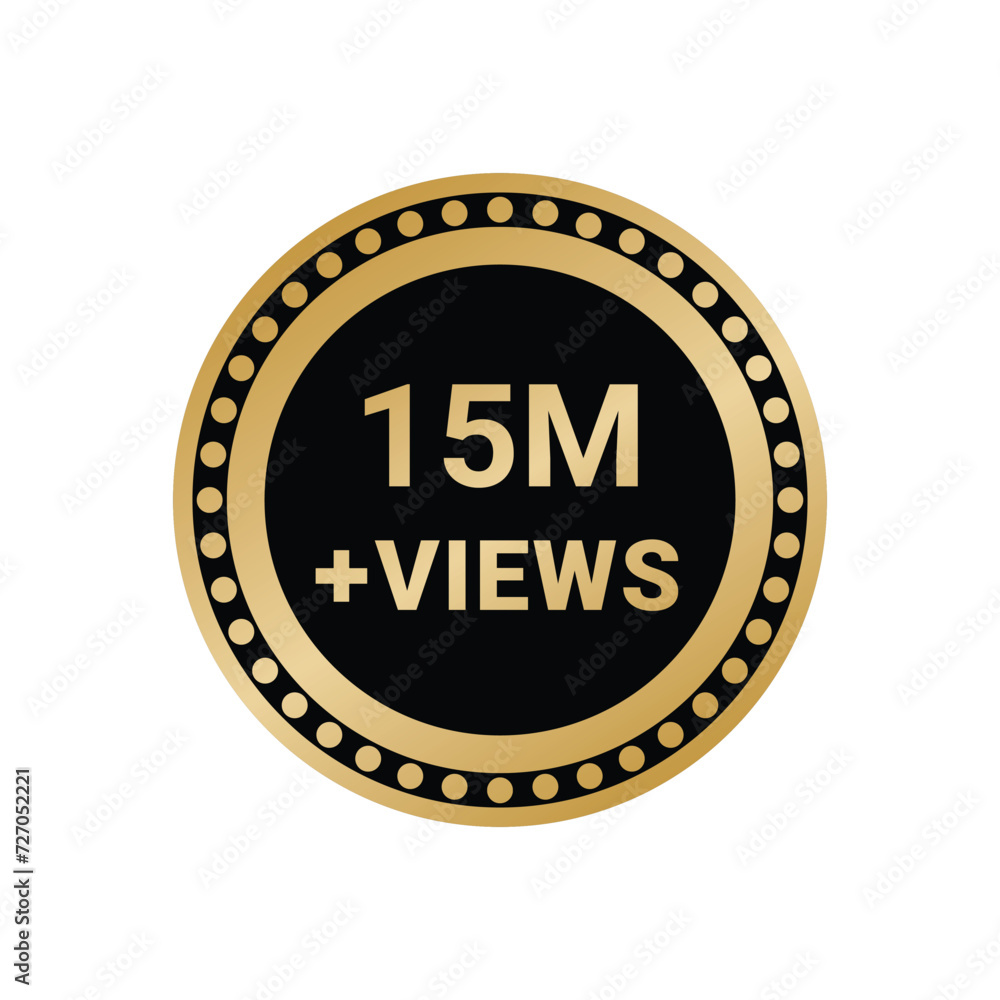 15 Million+ Views Vectors