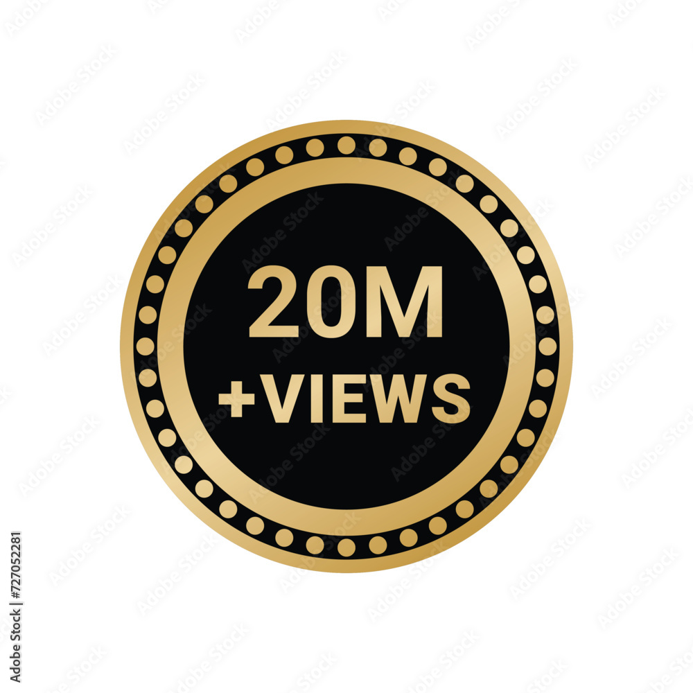 20 Million+ Views Vectors