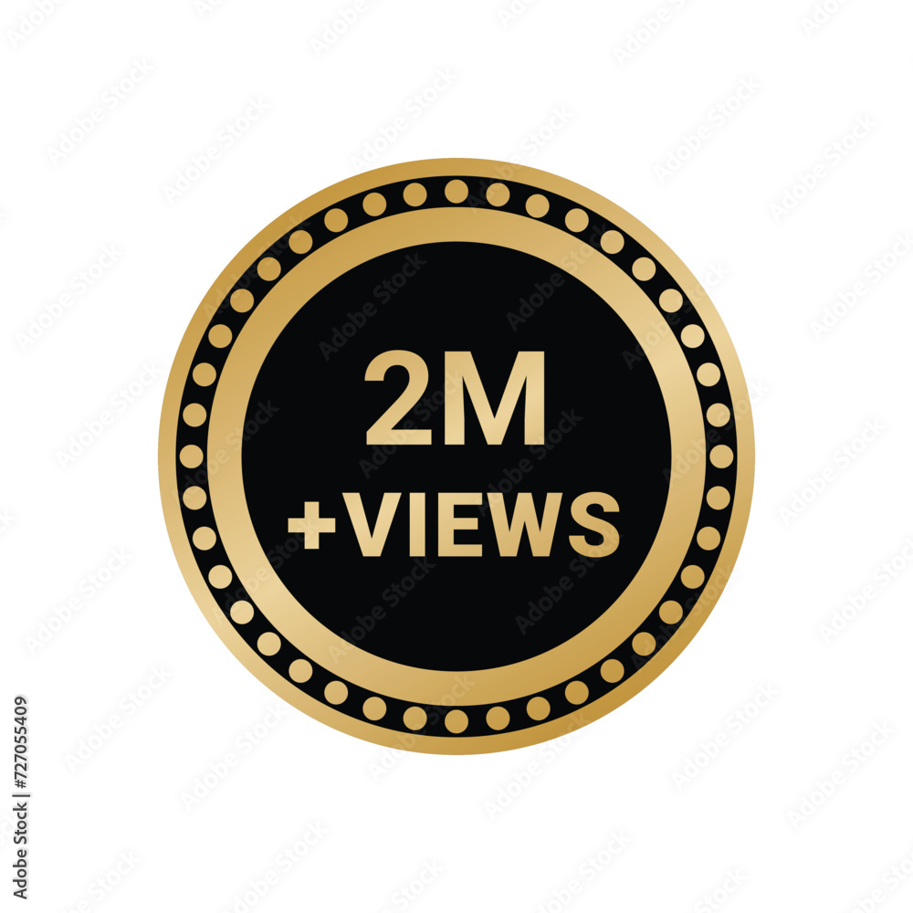 2 Million+ Views Vectors