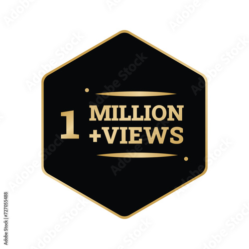 1 Million+ Views Vectors