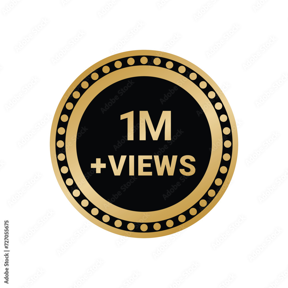 1 Million+ Views Vectors
