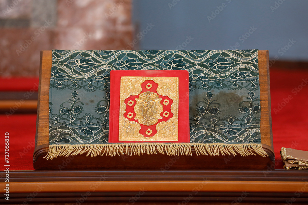 Fototapeta premium Armenian Catholicosate of the Great House of Cilicia, Antelias, Lebanon. Cathedral altar