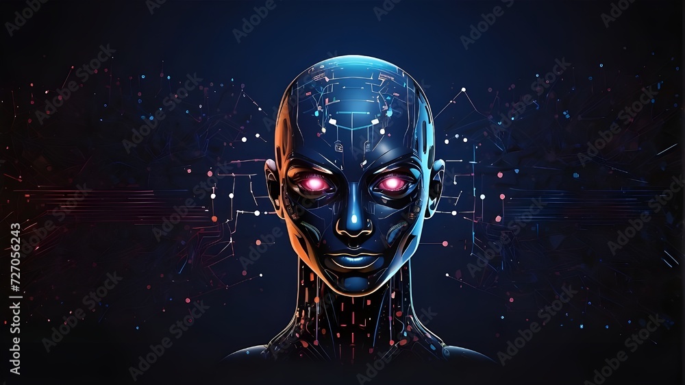  Vector Illustration of Artificial Intelligence, Artificial Intelligence Concept, Vector Illustration Depicting Artificial Intelligence, Vector Illustration Showcasing Artificial Intelligence, 