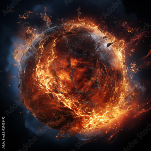 Wallpaper Mural Plane Earth burning up Torontodigital.ca