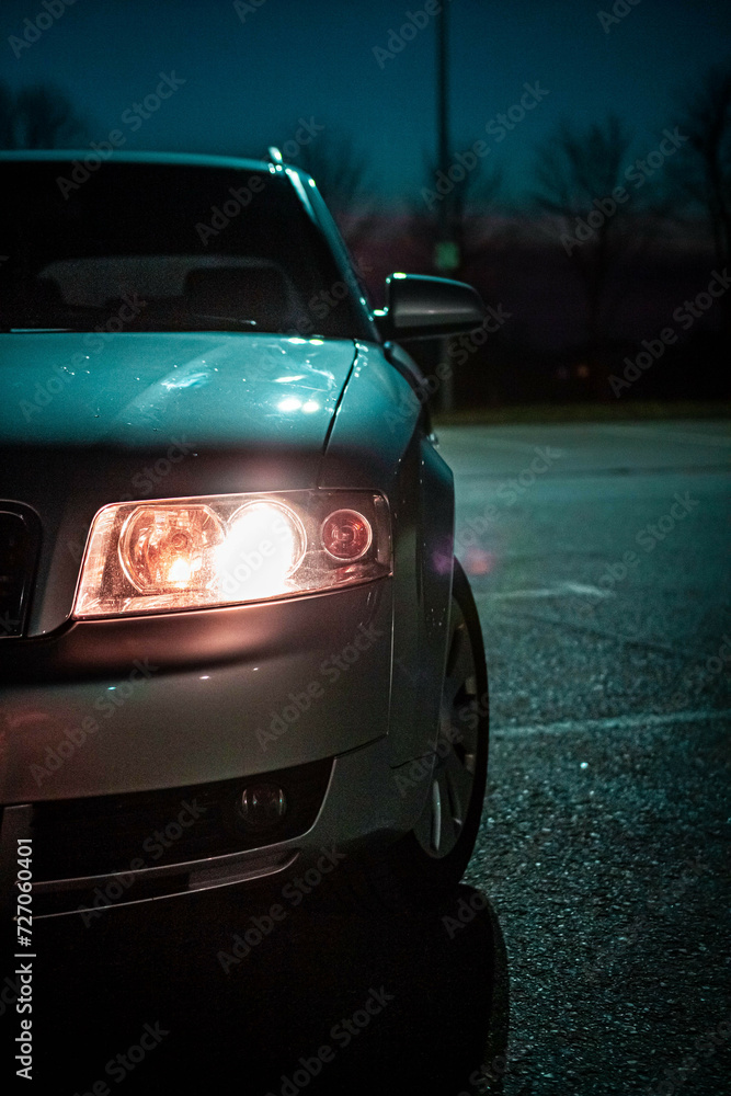 headlight of the car