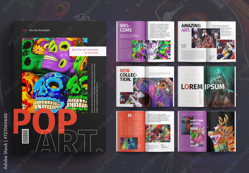pop-art-magazine-template-design-layout-stock-template-adobe-stock