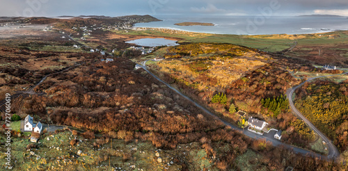 Aerial view of Clooney and Narin by Portnoo in County Donegal, Ireland. © Lukassek