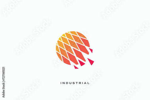 sun industrial technology cog vector logo