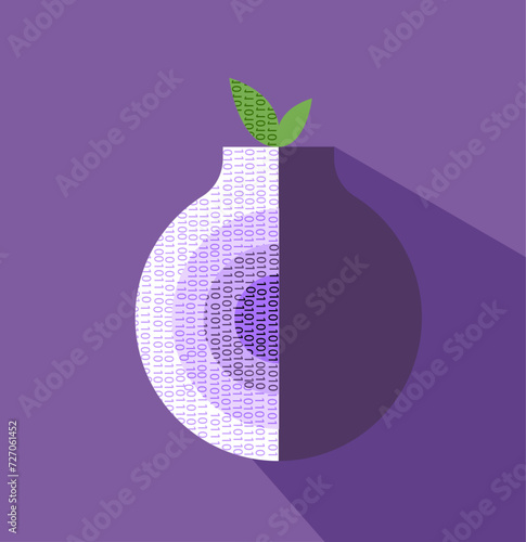 Onion tor deep web website browser illustration