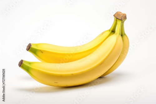 Banana on white background.