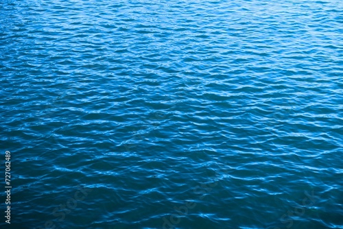 Blue water sea surface with ripples for background