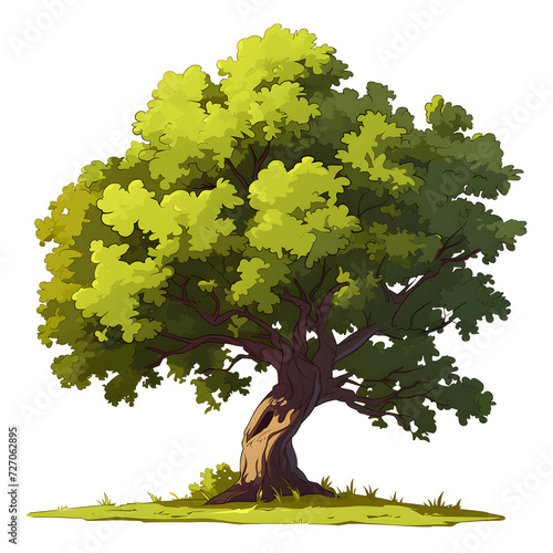 Trees illustration hand paint full color Isolated photo