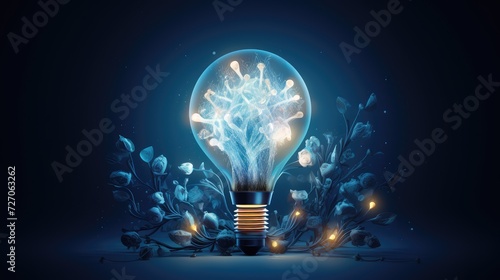 glowing light bulb