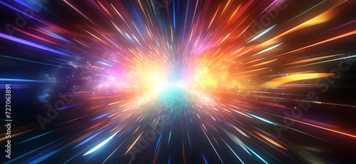 abstract explosion of light background , Vibrant Tunnel with Flashy Lights