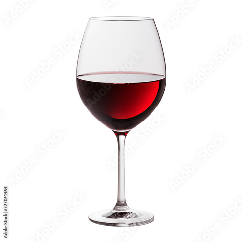 glass of red wine white background