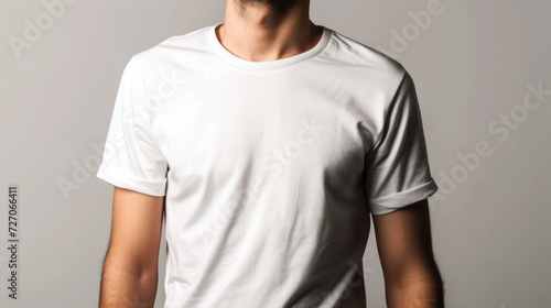 White t-shirt for mockup logo placement