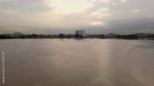 over flight on the Daule River with a view of Samborondon, Ecuador photo