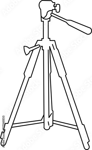 Tripod Outline Vector Illustration