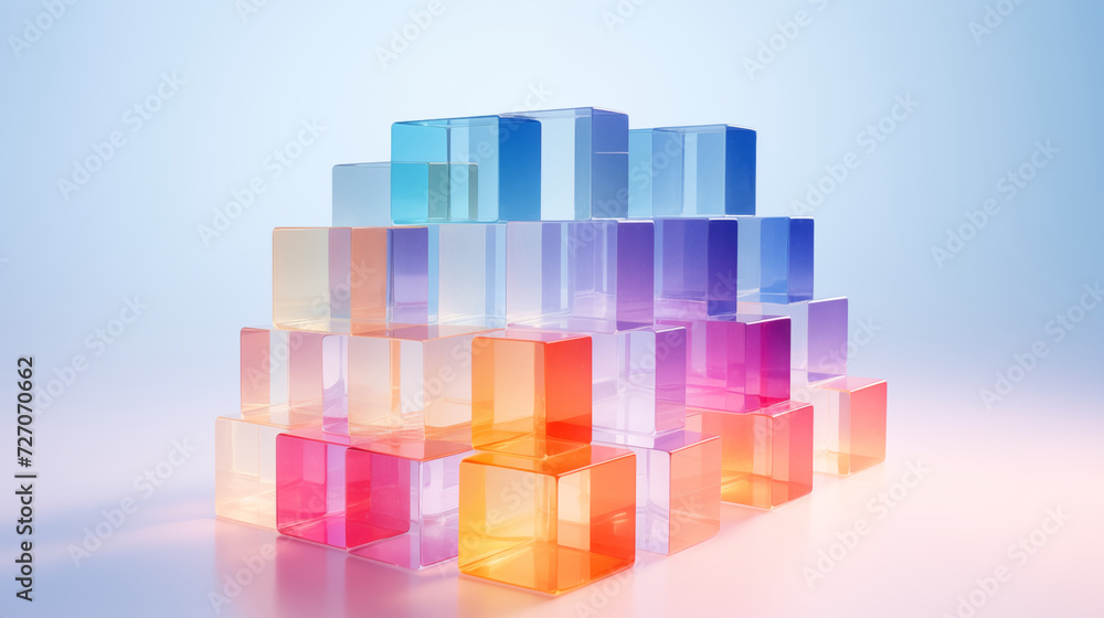 3d geometric shapes on indoor background Ai generative 3d geometric shapes on indoor background Ai generative