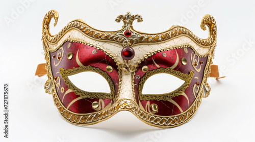 An exquisite and captivating opera carnival mask, intricately designed with vibrant colors and delicate embellishments. This stunning mask is perfect for theatrical performances, masquerade