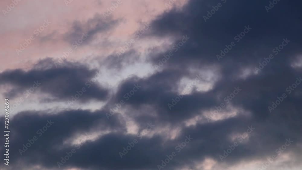 Timelapse of dark clouds in the sunset after sunset Timelapse of dark clouds in the sunset after sunset