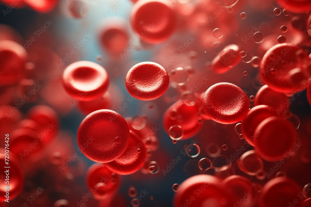 Blood red cells flowing through vein, Human red blood cells, Concept for medical health care. Blood red cells flowing through vein, Human red blood cells, Concept for medical health care.