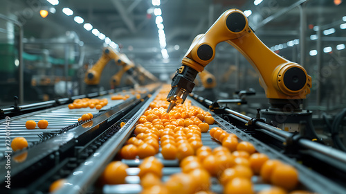 noodles factory production line with using smart robotic production photo
