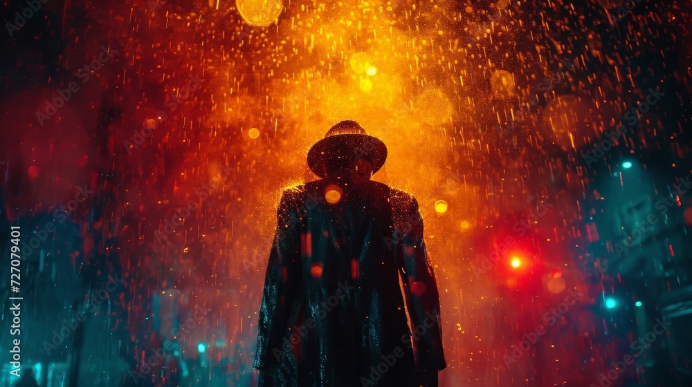 Fiery Rain Silhouette Fiery Rain Silhouette