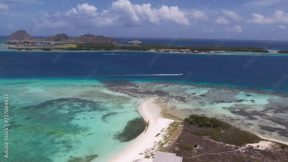 The pristine beaches and turquoise waters of los roques archipelago in venezuela, aerial view The pristine beaches and turquoise waters of los roques archipelago in venezuela, aerial view