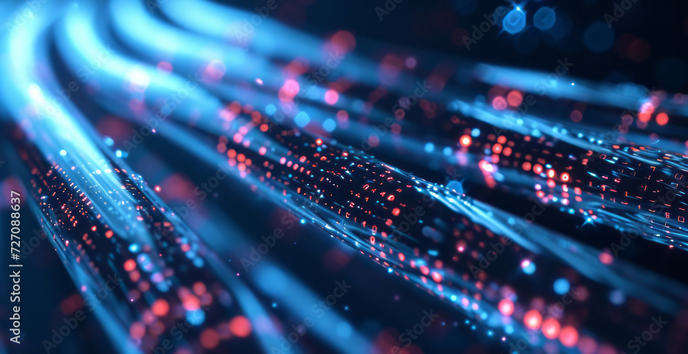 Glowing data cables for background Glowing data cables for background