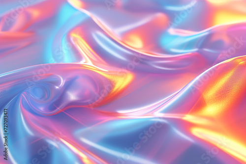 Holographic Neon background ,Colorful psychedelic Abstract. Pastel color waves for Background