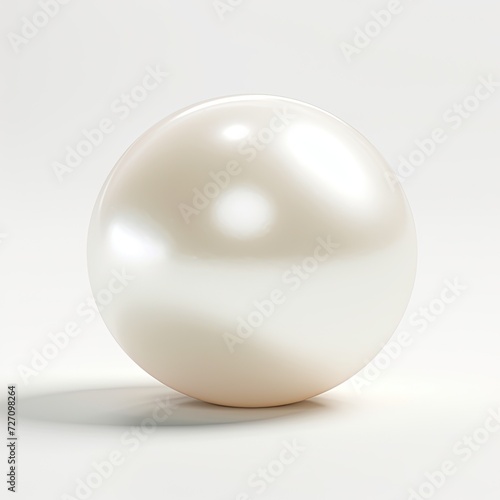 Very realistic shiny pearl. Gradient mesh used. isolated on white background