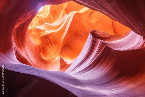 Magic Antelope Canyon in the Navajo Reservation, Arizona, United States. Generative AI