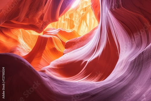 Magic Antelope Canyon in the Navajo Reservation, Arizona, United States. Generative AI