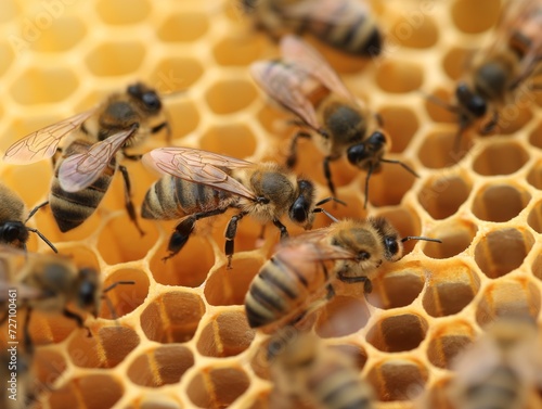Working Bees on Honeycombs © mirifadapt