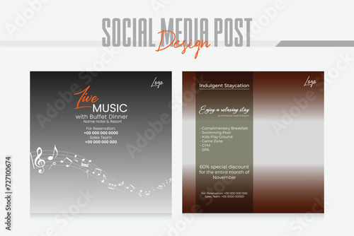 live music food restaurants post design