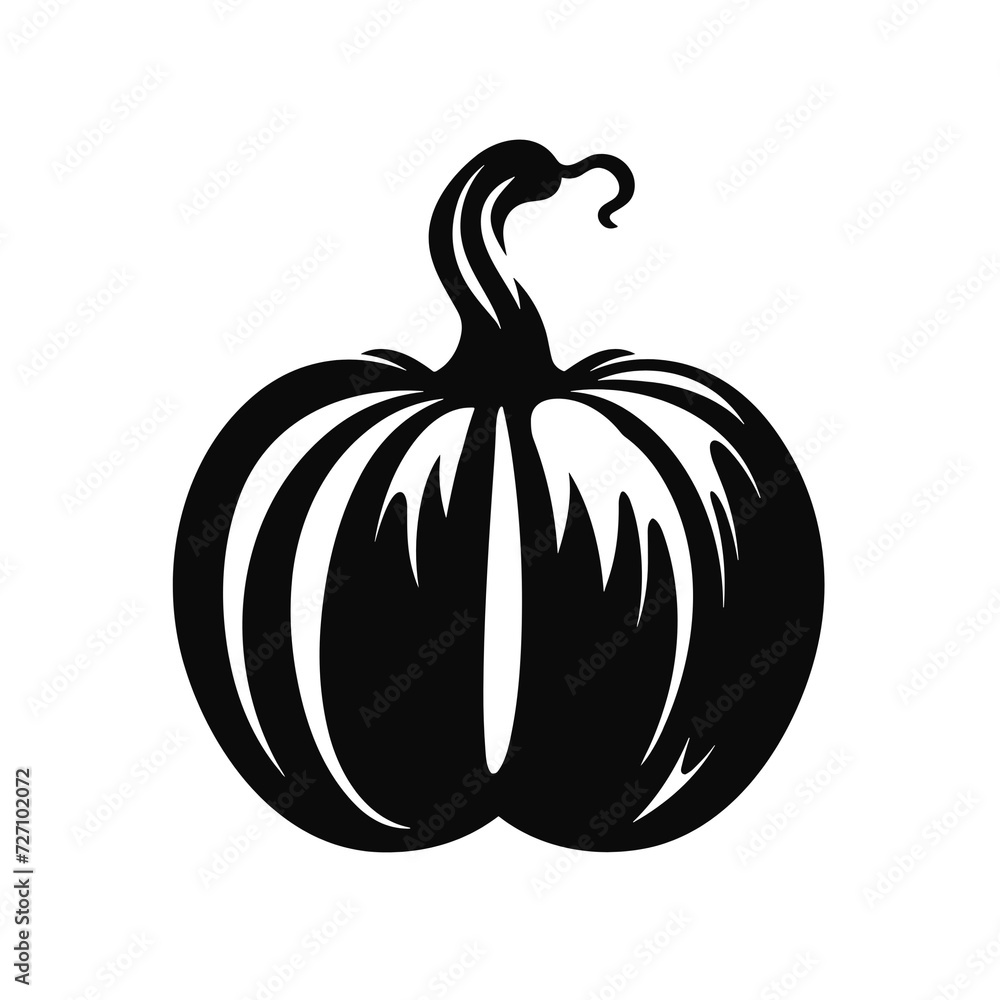 pumpkin isolated on white background, vector design illustration pumpkin isolated on white background, vector design illustration
