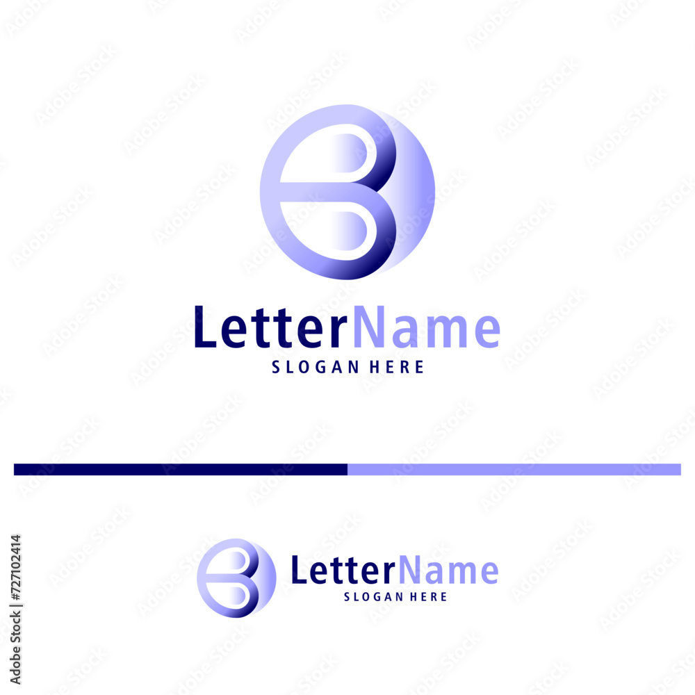 Modern letter B logo design vector. Creative B logo concepts template Modern letter B logo design vector. Creative B logo concepts template