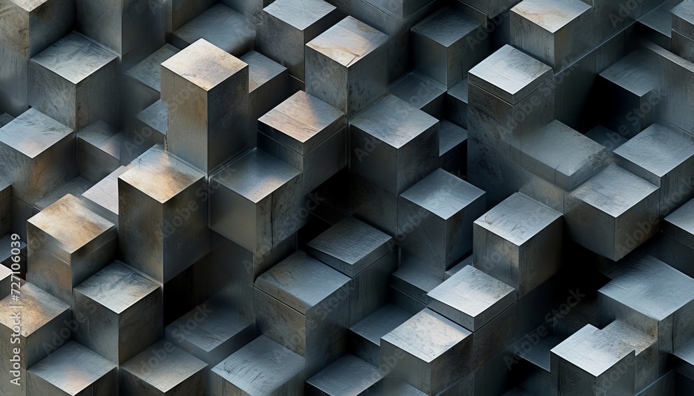 Mesmerizing Interplay: Geometric Blocks in an Abstract Composition Mesmerizing Interplay: Geometric Blocks in an Abstract Composition