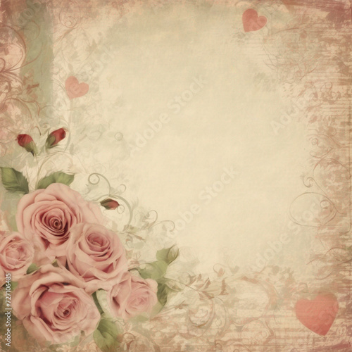 vintage background with roses