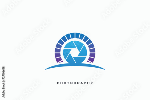Film media shutter multimedia production vector logo