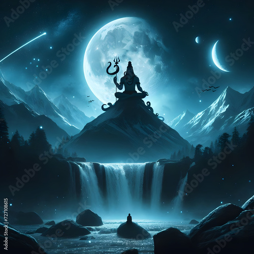 Maha Shivratri, a Hindu festival celebrated of Shiva Lord photo