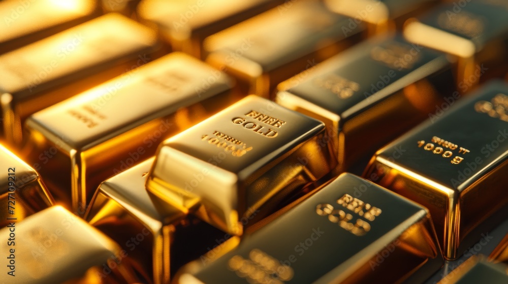 Precious shiny gold bars Precious shiny gold bars