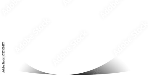 White paper circle and shadow, labels, banners, icons