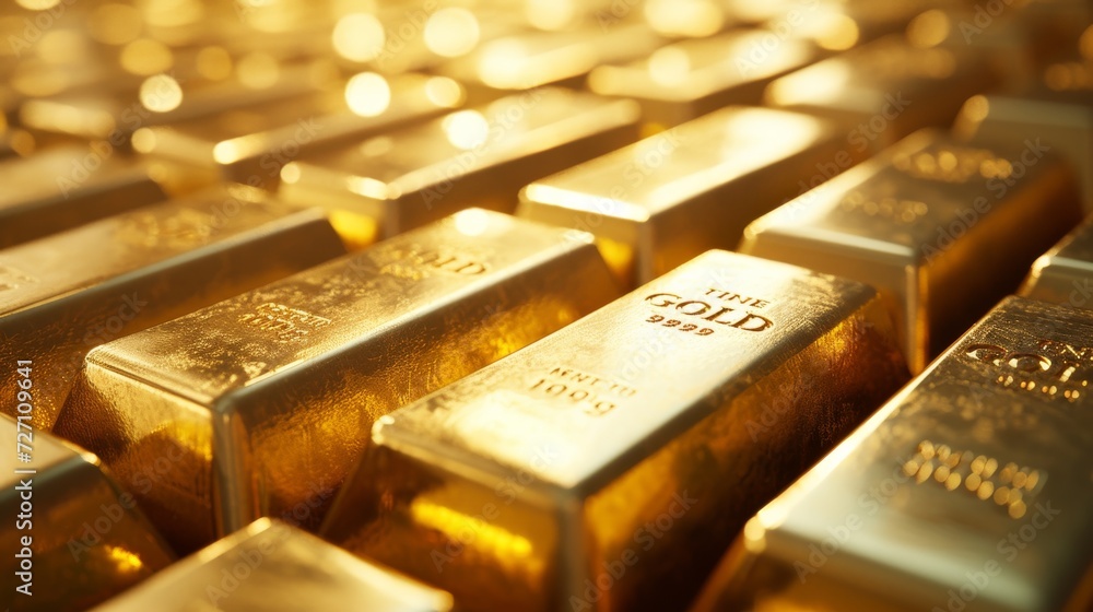 Precious shiny gold bars Precious shiny gold bars