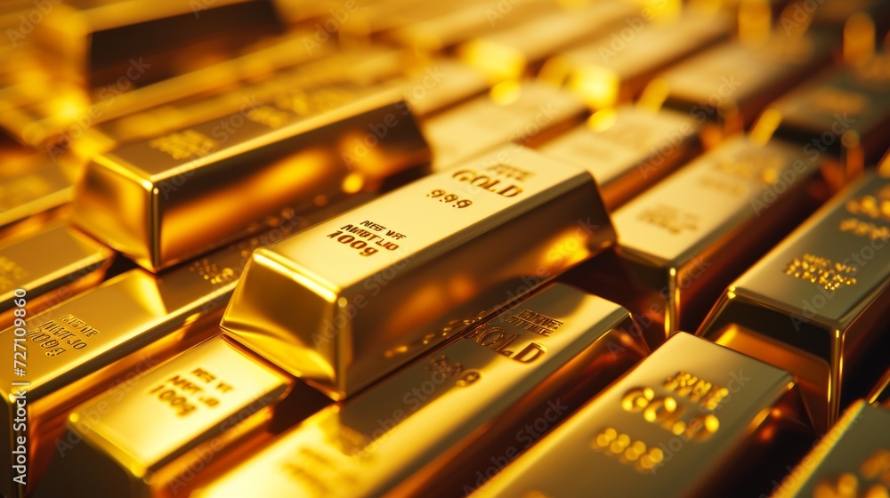Precious shiny gold bars Precious shiny gold bars