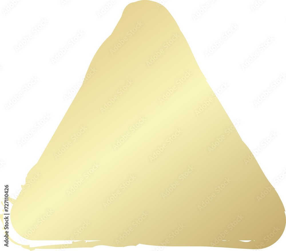 Gold triangle rounded brush frame Gold triangle rounded brush frame