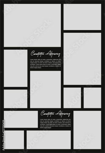 Pictures or photos frame collage abstract photo frames and digital photo wall template
